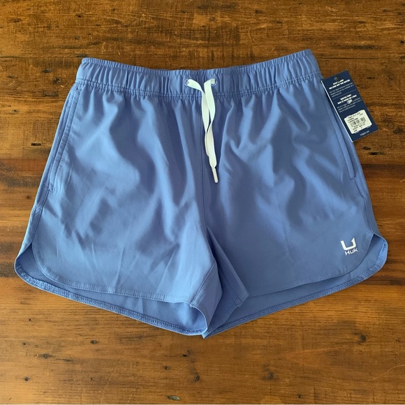 Huk Pants - Huk Womens Pursuit Volley Shorts Fishing Athletic Blue Sz S